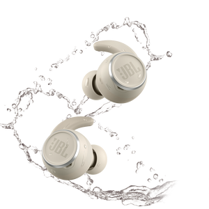 JBL Reflect Mini NC - White - Waterproof true wireless Noise Cancelling sport earbuds - Front
